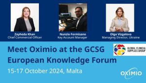 Oximio's Commercial Team to attend GCSG, Malta.