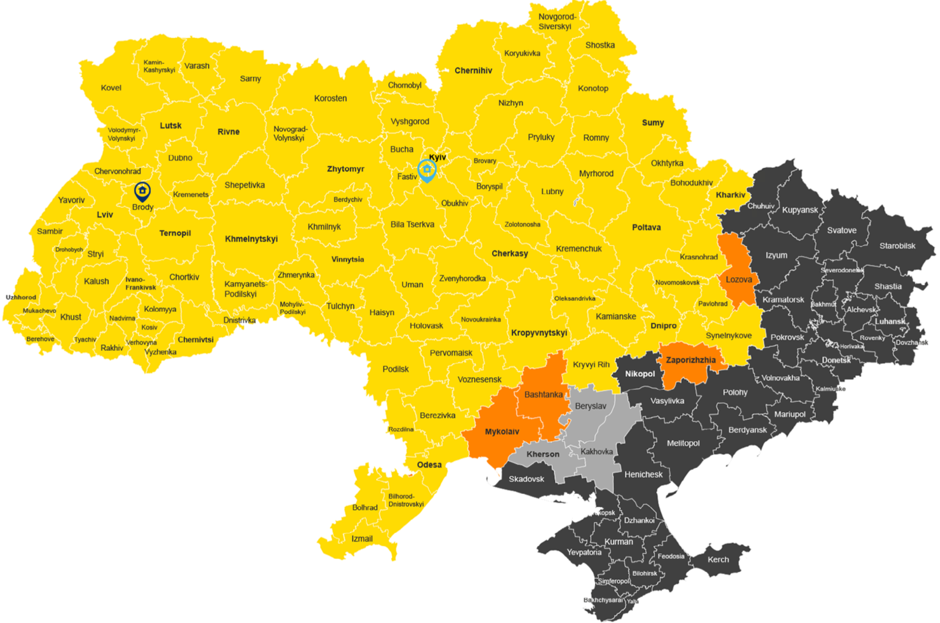 Map of Ukraine